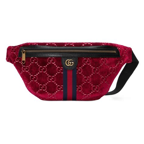 red velvet gucci belt bag|Gucci quilted shoulder bag.